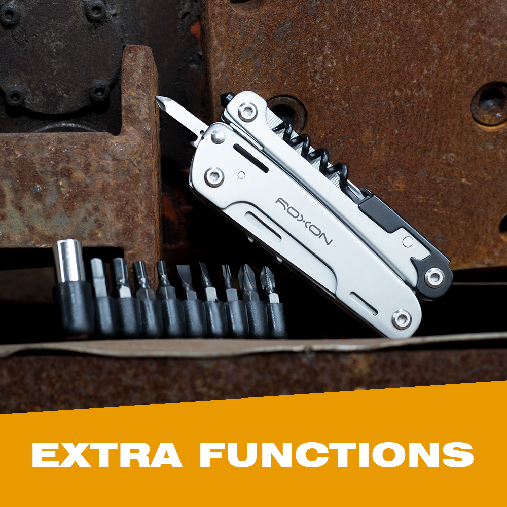 タカSAN SAN　 CANIN MULTIFUNCTION Roxon 19-in-1 Multitool with Secure Locking Mechanism for